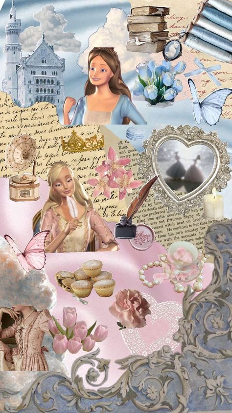 #aesthetic #barbie #collage #wallpaper #template Barbie Collage Wallpaper, Collage Wallpaper Template, Princess Bachelorette Party, The Princess And The Pauper, Aesthetic Barbie, Wallpaper Template, Movie Collage, Princess And The Pauper, Collage Wallpaper