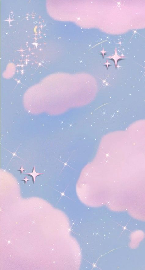 Pastel Space Aesthetic Wallpaper, Pink Aesthetic Wallpaper Pastel, Kawaii Space Wallpaper, Pastel Cybercore, Cute Space Wallpapers, Y2k Clouds, Y2k Backgrounds, Pink And Blue Aesthetic, Pink And Blue Wallpaper