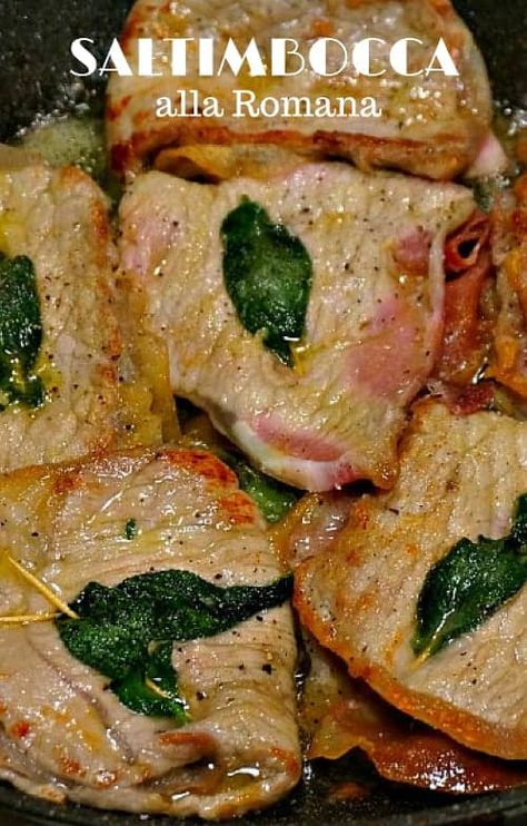 Cooking With Nonna, Veal Saltimbocca, Delicious Entrees, Saltimbocca Recipe, Veal Recipes, Dinner Host, Italian Recipes Traditional, Italian Recipe, Pork Cutlets