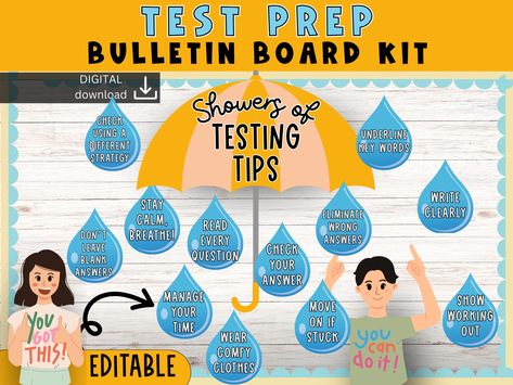 Test Prep Bulletin Board | Finals bulletin | exam success| exam decor | positive thinking bulletin board kit | motivational bulletin | Final Exam Motivation, Testing Bulletin Board Ideas, Success Exam, Test Prep Bulletin Board, Testing Bulletin Boards, Testing Motivation, Exam Success, Exam Motivation, Back To School Bulletin Boards