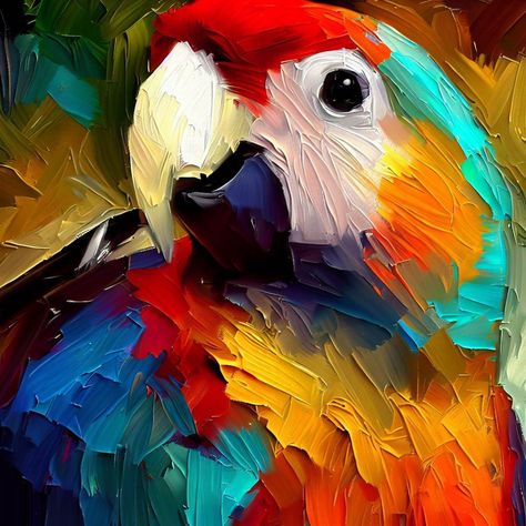 Different Art Mediums, Vibrant Paintings, Parrot Painting, Art Mediums, Different Art, Canvas Painting Tutorials, Oil Pastel Art, Famous Paintings, Pallet Painting