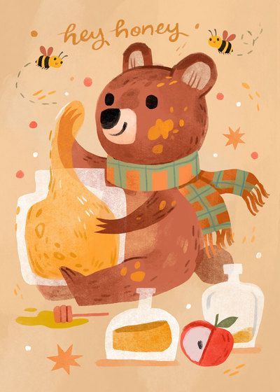 Kathryn Selbert | Advocate Art Journal Lettering, Greeting Card Art, Lettering Ideas, Autumn Illustration, Bear Illustration, Childrens Books Illustrations, Advocate Art, Whimsical Illustration, Autumn Art