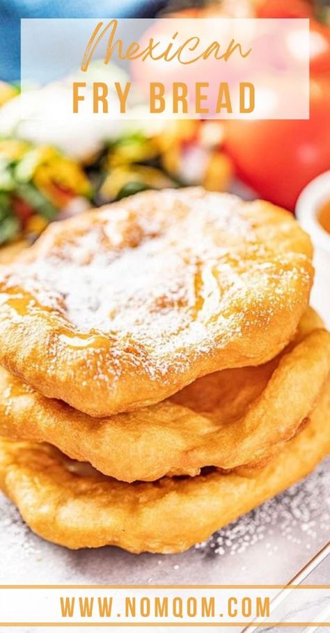 Transport your taste buds south of the border with our Mexican Fry Bread Recipe. This crispy, golden treat is perfect for topping with savory meats, beans, and fresh veggies, or drizzling with honey for a sweet indulgence. Whether you're craving a hearty meal or a satisfying snack, this versatile fry bread is sure to hit the spot. Discover the authentic flavors of Mexico in your own kitchen. Easy Fry Bread Recipe, Fry Bread Recipe, Mexican Fries, Arepas Recipe, Fried Bread Recipe, Sweet Fries, Bread Toppings, Southwestern Recipes, Mexican Sweet Breads