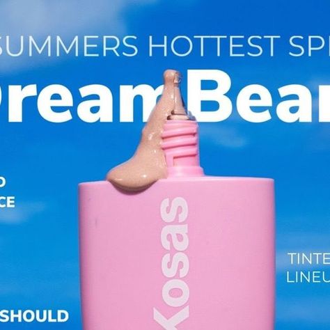 Kosas on Instagram: "DreamBeam is here 💟 Clean, comfy mineral SPF melts into skin for serious sun protection (SPF 40 PA++++) and the dreamiest makeup base. Packed with ceramides + peptides, it's an SPF you’ll actually look forward to using. Shop it online now at Kosas.com, @sephora and @credobeauty." Byoma Moisturizing Gel Cream Spf 30, Kosas Sun Screen, Kosas Foundation, Kosas Glow I.v. Vitamin-infused Skin Illuminating Enhancer, Reef Safe Sunscreen, Makeup Base, Sun Protection, Sephora, Sun