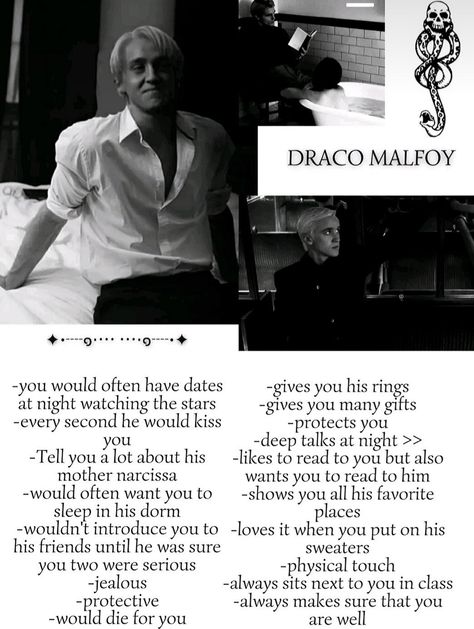 Draco As Your Boyfriend, Draco Malfoy Relationship Aesthetic, What It Would Be Like To Date Draco, Draco Malfoy Scenarios, Slytherin Romance, Dating Draco Malfoy Headcanon, Dating A Slytherin, Draco Malfoy As Your Boyfriend, Draco Malfoy X Yn Fanart