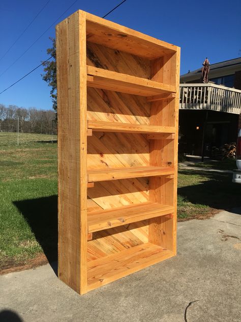 Bookshelf Classroom, Pine Bookshelf, Diy Bookshelf Design, Furniture Remodel, Building A Floating Deck, Furniture Remodeling, Floating Deck, Woodwork Projects, Closet Office