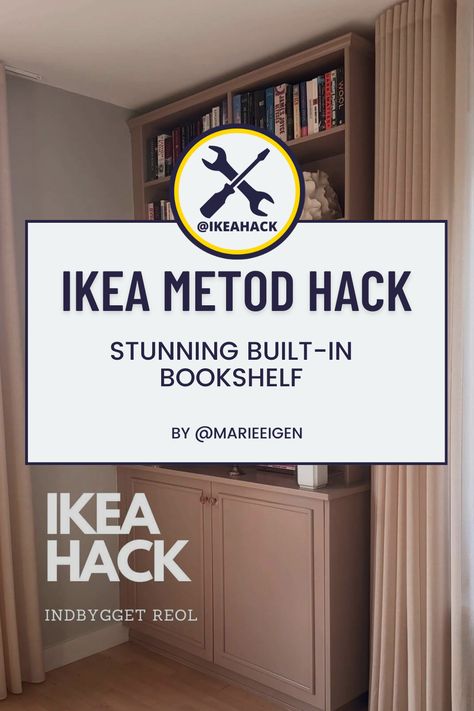 Ikea Metod Bookshelf, Ikea Metod Hack, Metod Ikea Hack, Large Shelves, Custom Storage, Bookshelves Diy, Garden Doors, Tv Wall, Ikea Hack