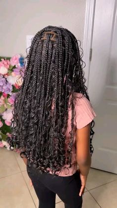 Hair Styles For Girls Braids, Kids Goddess Knotless Braids, Box Braids For Girls Kids, Goddess Braids On Kids, Boho Braids On Kids, Knotless Braids With Curly Ends For Kids, Hair For Kids Braids, Hair Braid Designs For Kids, Easy Pretty Braid Hairstyles