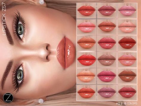 Sims 4 Lipstick, Sims 4 Makeup, Alpha Cc, Sims 4 Cas Mods, The Sims 4 Skin, Makeup Cc, Sims 4 Cc Makeup, Sims 4 Game Mods, Sims 4 Cc Skin