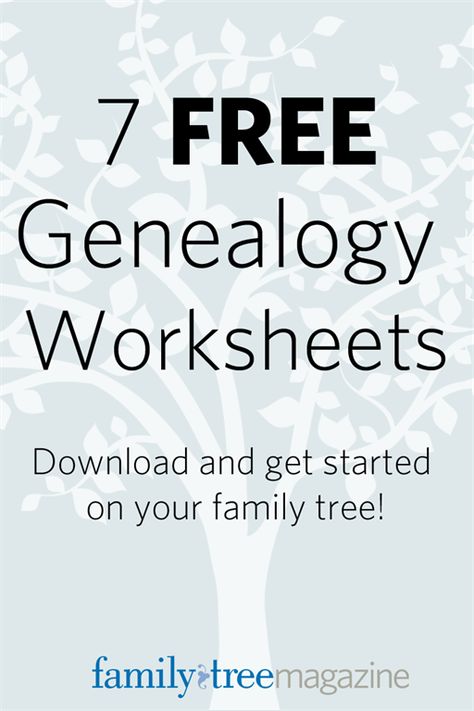 Free Genealogy Record Worksheets - Family Tree Family Group Sheet Genealogy Free Printable, Geneology Printables Free, Free Family Tree Template Printables, Genealogy Worksheets, Family Tree Template Excel, Free Genealogy Records, Blank Family Tree Template, Genealogy Templates, Free Family Tree Template