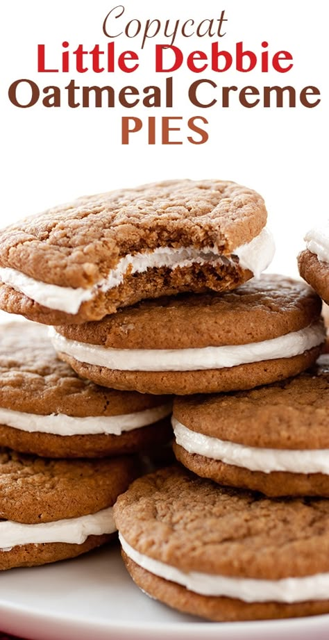 Molasses Oatmeal Cookies, Oatmeal Cream Cookies, Marshmallow Cream Filling, Molasses Oatmeal, Oatmeal Pie, Oatmeal Creme Pie, Best Oatmeal Cookies, Oatmeal Cream Pies, Homemade Oatmeal