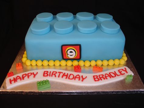 Lego Block/Brick Fondant Cake - (Jan 2013) Little lego block made from Fondant. Hope you like it!! xMCx Lego Torte, Lego Birthday Cake, Lego Cake, Lego Birthday Party, Lego Birthday, Childrens Birthday Cakes, Lego Party, Cupcake Cake, Cakes For Boys