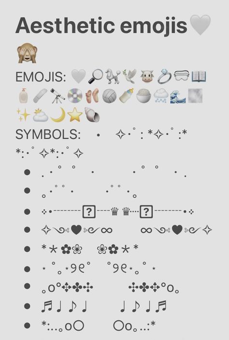 Insta Bio Ideas Aesthetic Symbols, Symbol Combos Aesthetic, Symbol Combos, Insta Bio Ideas, Aesthetic Symbols, Aesthetic Emojis, Bio Ideas Aesthetic, Bio Ideas, Insta Bio