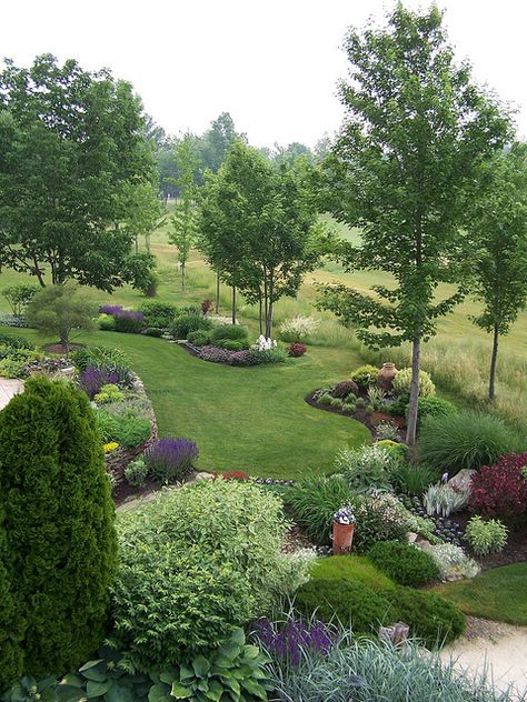 Neighbor's view of garden by greenthumblonde. Garden Shrubs, Landscape Designs, Have Inspiration, Home Landscaping, Yard Design, Beautiful Backyards, Garden Cottage, Country Gardening, Lawn And Garden