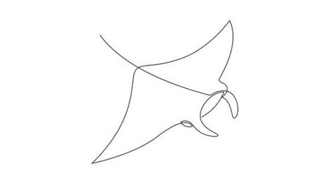 Line Art Stingray, Minimalist Manta Ray Tattoo, Manta Ray Line Tattoo, Manta Ray Fine Line Tattoo, Manta Ray Line Art, Small Stingray Tattoo Simple, Simple Stingray Drawing, Mantaray Tattoo Simple, Simple Manta Ray Tattoo