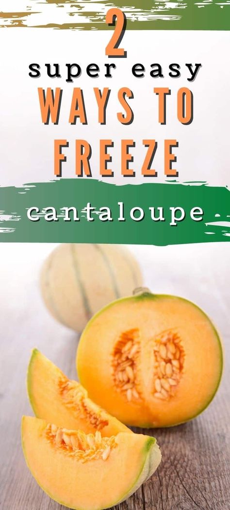 How To Preserve Cantaloupe, Preserving Cantaloupe, Preserving Melon, Freezing Food Guide, Peaches Recipes, Freezing Veggies, Canning Beans, Cantaloupe Smoothie, Cantaloupe Recipes