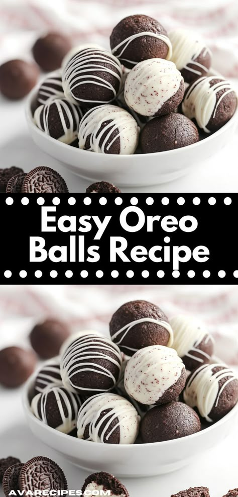 Need a simple yet delicious dessert? Discover these Oreo Balls that require minimal ingredients and preparation time. They're a delightful treat that will please both kids and adults at any occasion. Easy Oreo Balls Recipe, Assorted Cheesecake, Easy Oreo Balls, Cake Pops Brownie, Dq Ice Cream Cake, Dq Ice Cream, Oreo Cake Balls, Unique Recipes Desserts, Oreo Balls Recipe