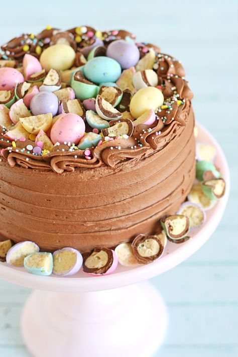 Chocolate Malt Cake, Easter Cake Easy, Easter Cake Ideas, Easter Egg Cake, Easter Cake Recipes, Perfect Chocolate Cake, Easter Bunny Cake, Torte Cupcake, Egg Cake