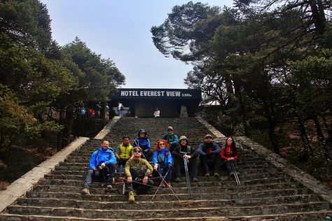 in front of the hotel everest view Base Camp, Camping, Hotel, In This Moment