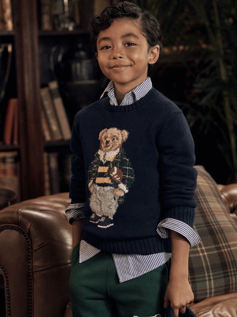 Ralph Lauren Baby Boy Outfits, Ralph Lauren Boys Outfits, Bennie Outfits, Boys Holiday Outfits, Hongkong Outfit, Ralph Loren, Christmas Photos Outfits, Ralph Lauren Kids Boys, Crewneck Outfit