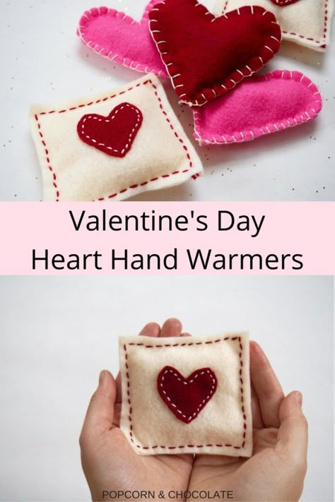 Heart Hand Warmers, Homemade Valentines Gift, Adult Valentines, February Crafts, Easy Valentine Crafts, Valentine's Day Crafts For Kids, Valentine Activities, Valentine Gifts For Girlfriend, Valentine Crafts For Kids