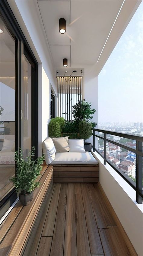 90+ Modern Balcony Ideas for Stylish Outdoor Living - DecorWithEva Small Balcony Ideas Modern, Small Rectangle Balcony Ideas, Living Room For Small Apartment, Modern House Balcony Design, Home Garden Design Small Balcony Ideas, Very Small Balcony Decor, Very Small Balcony Ideas, Room Balcony Ideas, Small Terrace Design