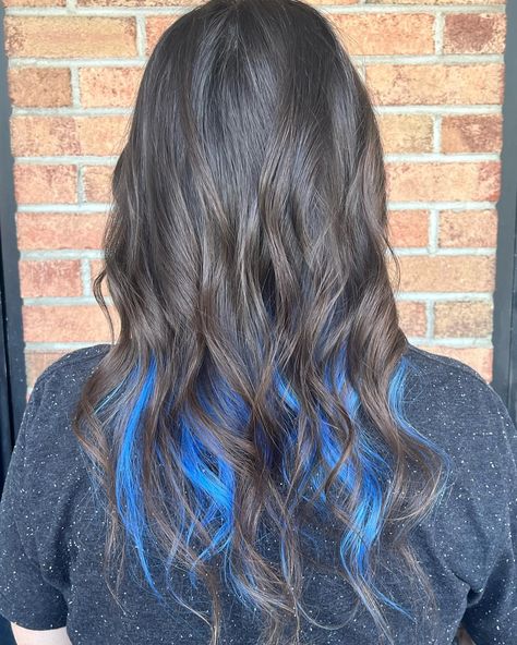 BrandonMatthews | Tampa Hairstylist & Colorist | blue peek-a-boo color 🦋😍 - - - - - - - #celestialhairgallery #hair #hairstylist #haircolor #bluehair #subtlehaircolor #creativehaircolor… | Instagram Blue Peek A Boo Hair, Peek A Boo Hair, Subtle Hair Color, Creative Hair Color, Creative Hair, Hairstyle Gallery, Creative Hairstyles, Peek A Boo, Blue Hair