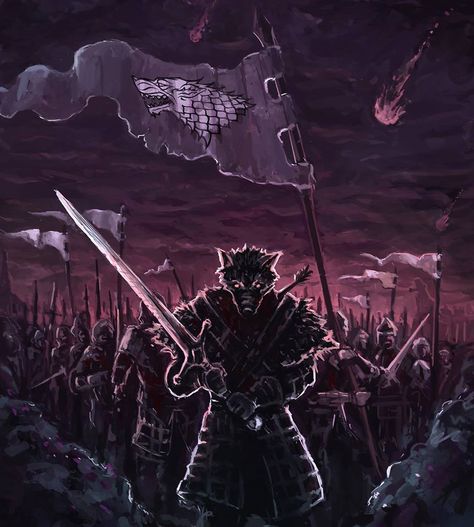 This would have been awesome to see if Robb was brought back with Catelyn. Lady Stoneheart is creepy but how awesome would it to see a vengeful Robb with Grey Wind's head? Robb Stark Art, Rob Stark, Game Of Thrones Books, Game Of Thrones Artwork, Robb Stark, Got Game Of Thrones, Got Dragons, Lotr Art, Asoiaf Art