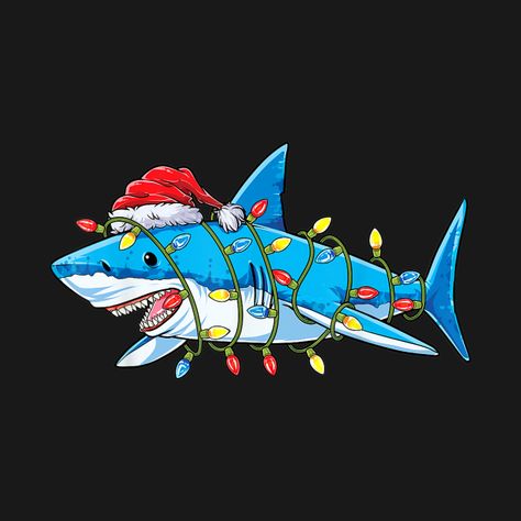 Pajamas Png, Christmas Shark, Shark Christmas, Santa Pajamas, Xmas Greeting Cards, Xmas Greetings, Phone Background Patterns, Shark Art, Summer Christmas