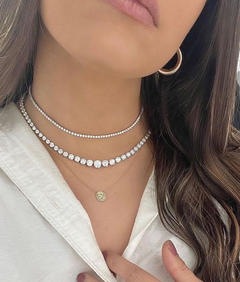 Diamond Necklace Stack Necklace Stack, Diamond Tennis Necklace, Jewelry Boutique, Tennis Necklace, Everyday Jewelry, Boutique Jewelry, Diamond Necklace, Tennis, Engagement Ring