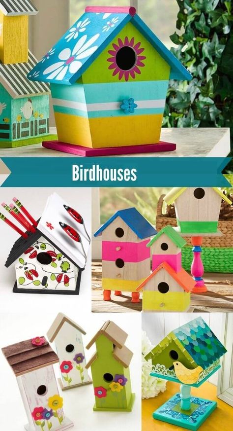 Birdhouse Craft, Bird Houses Ideas Diy, Wood Birdhouses, Bird House Plans, Bird House Kits, Bird Aviary, Bird Houses Painted, Birdhouse Designs, Diy Bird Feeder