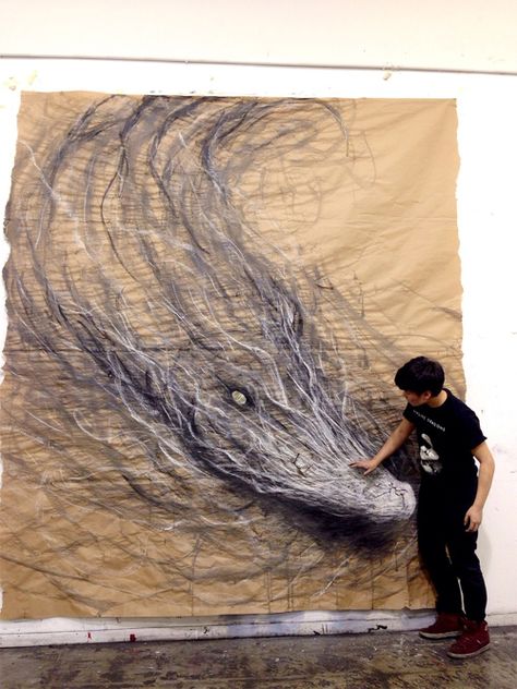 Fiona Tang 3D animal drawings illustrations Giant Animals, Fierce Animals, Animal Mural, 3d Street Art, 3d Drawings, Chalk Pastels, Wow Art, Piece Of Art, Arte Animal