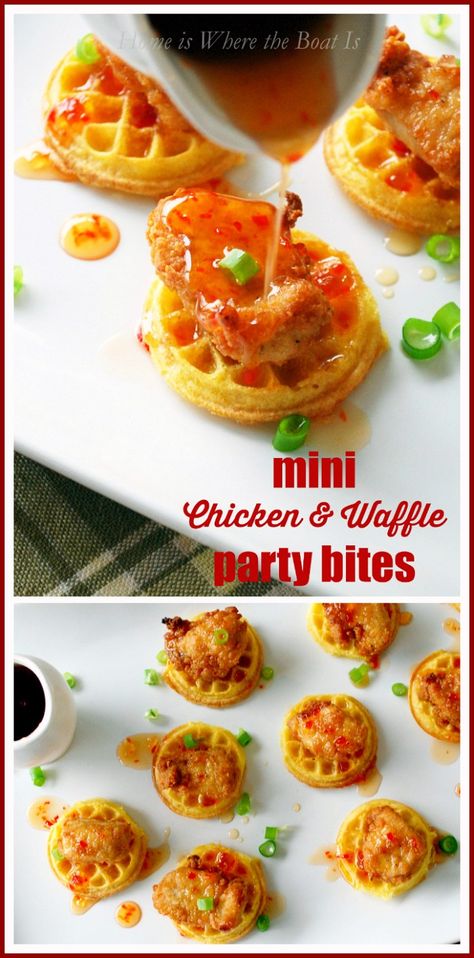 Brunch Chicken, Waffles Ideas, Bridal Brunch Food, Graduation Brunch, Hot Pepper Jelly, Party Bites, Wedding Appetizers, Southern Dishes, Brunch Food