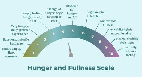 The intuitive eating hunger scale Hunger Scale, Intelligence Quotient, Feeling Nauseous, Mindset Coach, Very Hungry, Intuitive Eating, Mindset Coaching, Weight Reduction, The Hunger