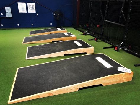 Backyard Pitching Mound, Diy Baseball Mound, Baseball Garage Ideas, Pitching Mound Diy Plans, Diy Plyo Baseball Wall, Diy Pitchers Mound, Indoor Batting Cage Ideas, Diy Pitching Mound Baseball, Pitching Mound Diy