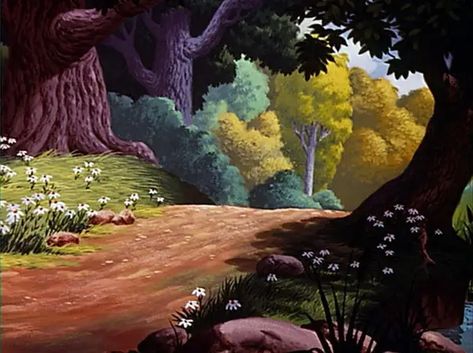 If You Can Recognize Which Disney Movie These 12 Landscapes Are From, You're Basically Walt Disney Alice In Wonderland Background, Alice In Wonderland 1951, Pied Piper, Bg Design, Disney Background, Fantasy Background, Disney Concept Art, Landscape Background, Old Disney