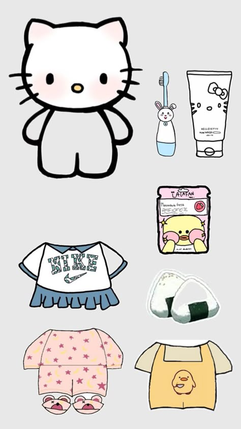 Diy Hello Kitty, Hello Kitty Colouring Pages, Bubble Tea Shop, Hello Kitty Printables, Stitch Doll, Easy Cartoon Drawings, Hello Kitty Crafts, Hello Kitty Clothes, Kitty Coloring