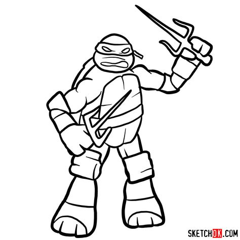 How to draw Raphael toy | TMNT - Step by step drawing tutorials Ninja Turtle Drawing, Ninja Turtle Coloring Pages, Turtle Coloring Pages, Turtle Drawing, Boy Coloring, Summer Coloring Pages, Mermaid Coloring Pages, Dinosaur Coloring Pages, Coloring Page Ideas