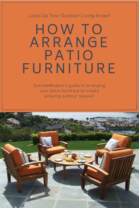 How to Arrange Patio Furniture. Loads of ideas on configuring outdoor furniture in creative ways. Outdoor Furniture Layout, Recycler Diy, Deck Furniture Layout, Chill Lounge, Patio Furniture Layout, Patio Layout, Sala Grande, Outdoor Deck Furniture, Best Outdoor Furniture