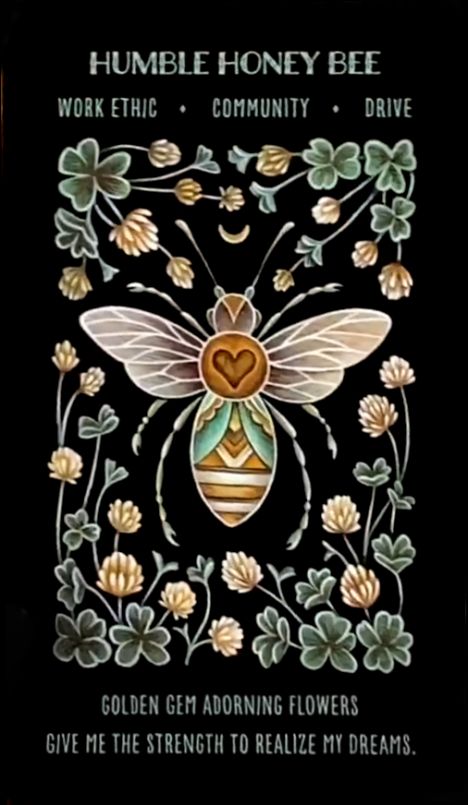 Honey Bee Symbolism, Bee Symbolism, Bee Witch, Animal Tarot Cards, Bee Kitchen, Witchy Garden, Animal Tarot, Alchemy Art, Animal Spirit Guides