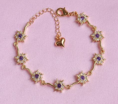 Rapunzel Sun, Sun Bracelet, Ethereal Jewelry, Jewelry Purple, Princess Jewelry, Ankle Chain, Jewelry Accessories Ideas, A Bracelet, Girly Jewelry