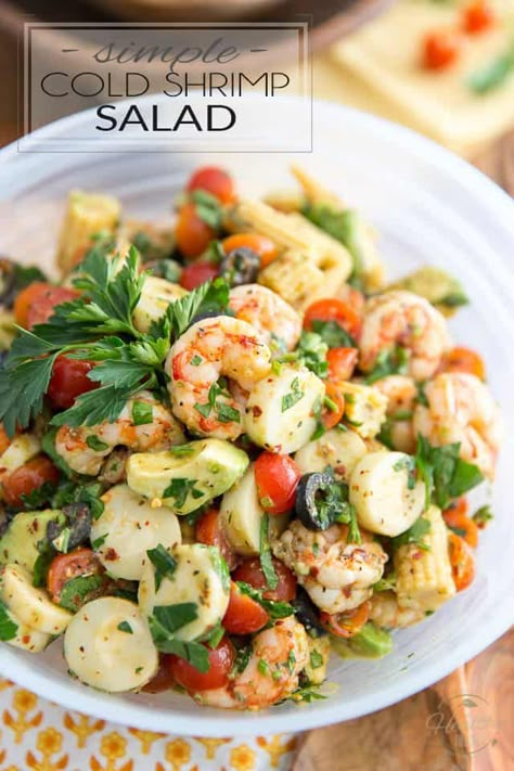 Cold Shrimp Salad Recipes, Cold Shrimp, Salads Pasta, Shrimp Salad Recipes, Shrimp Appetizers, Grape Salad, Cold Salad, Cold Summer, Salad Ideas