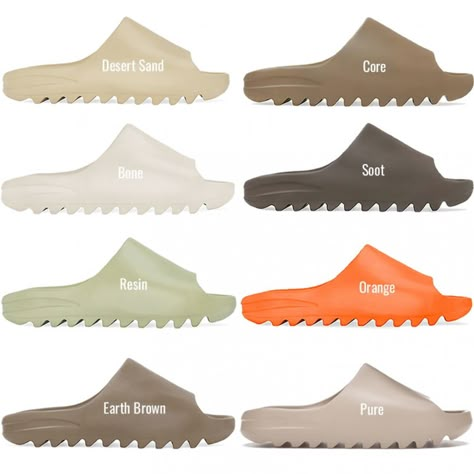 #yeezyslides #slides #yeezy Yeezy Slides Colors, Yeezy Slide Bone Outfit, Yezzy Shoes Women, Yeezy Slides Outfit, Yeezy Outfit, Slides Outfit, Jimmy Choos, Yeezy Slides, Trendy Shoes Sneakers