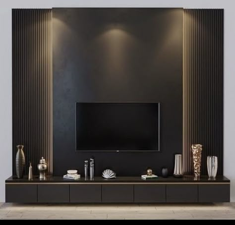 Modern Tv Room, Ruang Tv, Feature Wall Living Room, Modern Tv Wall, Tv Wand, Tv Room Design, Living Room Decor Fireplace, Living Room Design Inspiration, Tv Wall Design