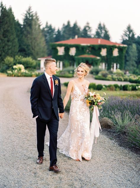 Summer Harvest Monet Vineyard Wedding Inspiration via Magnolia Rouge Vineyard Wedding Inspiration, Driveway Entrance, Summer Harvest, Portland Wedding, Vineyard Wedding, All The Way Up, Couple Portraits, Driveway, Happily Ever After