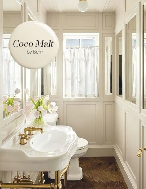 Castle Cream Magnolia Paint, Wall And Ceiling Same Color, Pale Yellow Bathrooms, Jessica Helgerson, Ceiling Color, Interior Wall Colors, Paint Trends, 1920s House, Victorian Bathroom