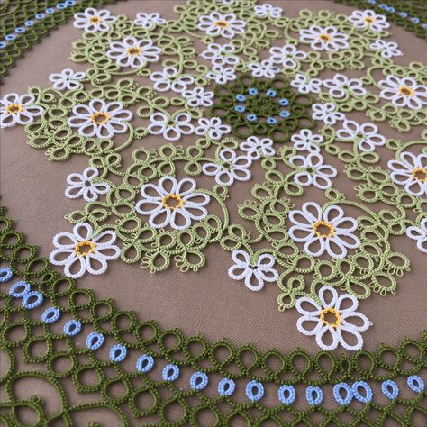 tatting doily No2 PDF pattern shop has opened! https://www.etsy.com/shop/TatMarmelo thank you for waiting. Tatting Doily, Tatting Patterns Free, Needle Tatting Patterns, Shuttle Tatting Patterns, Tatting Tutorial, Seed Bead Crafts, Tatting Jewelry, Hand Crafts For Kids, Needle Tatting