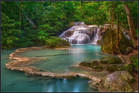 https://flic.kr/p/q4HBrs | Natural pools | Erawan National Park, Kanchanaburi, Thailand Erawan National Park, Kanchanaburi Thailand, Natural Pool, National Park, National Parks, Thailand, Wonder, Pool, Water