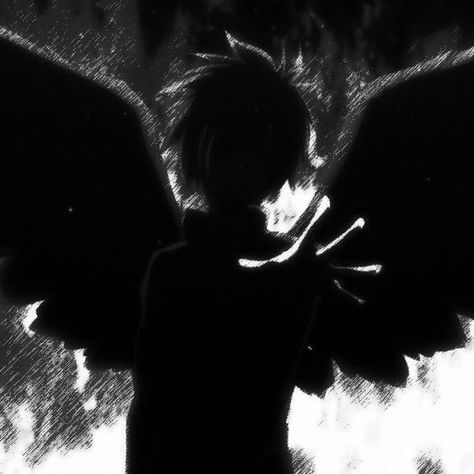 Anime Character, Angel, Black And White, Anime, White, Black