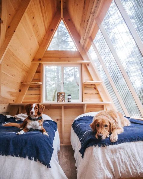 You have to see these treehouse hideaways. #CottageLife #treehouse Tree House Interior, Backyard Getaway, Building A Treehouse, Tree House Diy, Tree House Designs, A Frame Cabin, Tiny Cabin, A Frame House, Tiny House Cabin